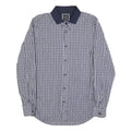 ARMANI EXCHANGE Mens Blue & White Check Shirt M Cotton Blend Casual Long Sleeve