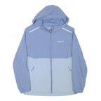 BAOJEE Womens Blue Light Blue Hooded Zip Jacket M Polyester Blend Plain