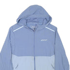 BAOJEE Womens Blue Light Blue Hooded Zip Jacket M Polyester Blend Plain