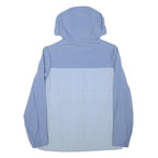 BAOJEE Womens Blue Light Blue Hooded Zip Jacket M Polyester Blend Plain