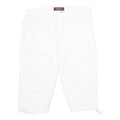 JOYOUS Womens White Cargo Shorts UK 10 W32 Cotton Blend Casual Pockets