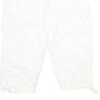 JOYOUS Womens White Cargo Shorts UK 10 W32 Cotton Blend Casual Pockets