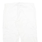 JOYOUS Womens White Cargo Shorts UK 10 W32 Cotton Blend Casual Pockets