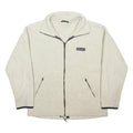 BERGHAUS Mens Cream Jacket L Polyester Blend Zip Fleece Plain Comfortable Warm