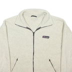 BERGHAUS Mens Cream Jacket L Polyester Blend Zip Fleece Plain Comfortable Warm