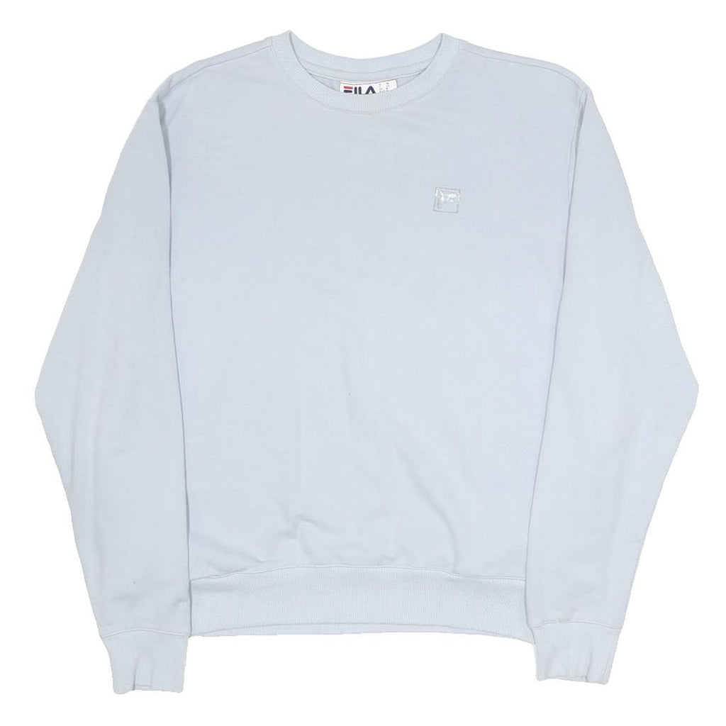 FILA Womens White Crew Neck M Sweatshirt Cotton Blend Casual Pullover