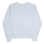 FILA Womens White Crew Neck M Sweatshirt Cotton Blend Casual Pullover