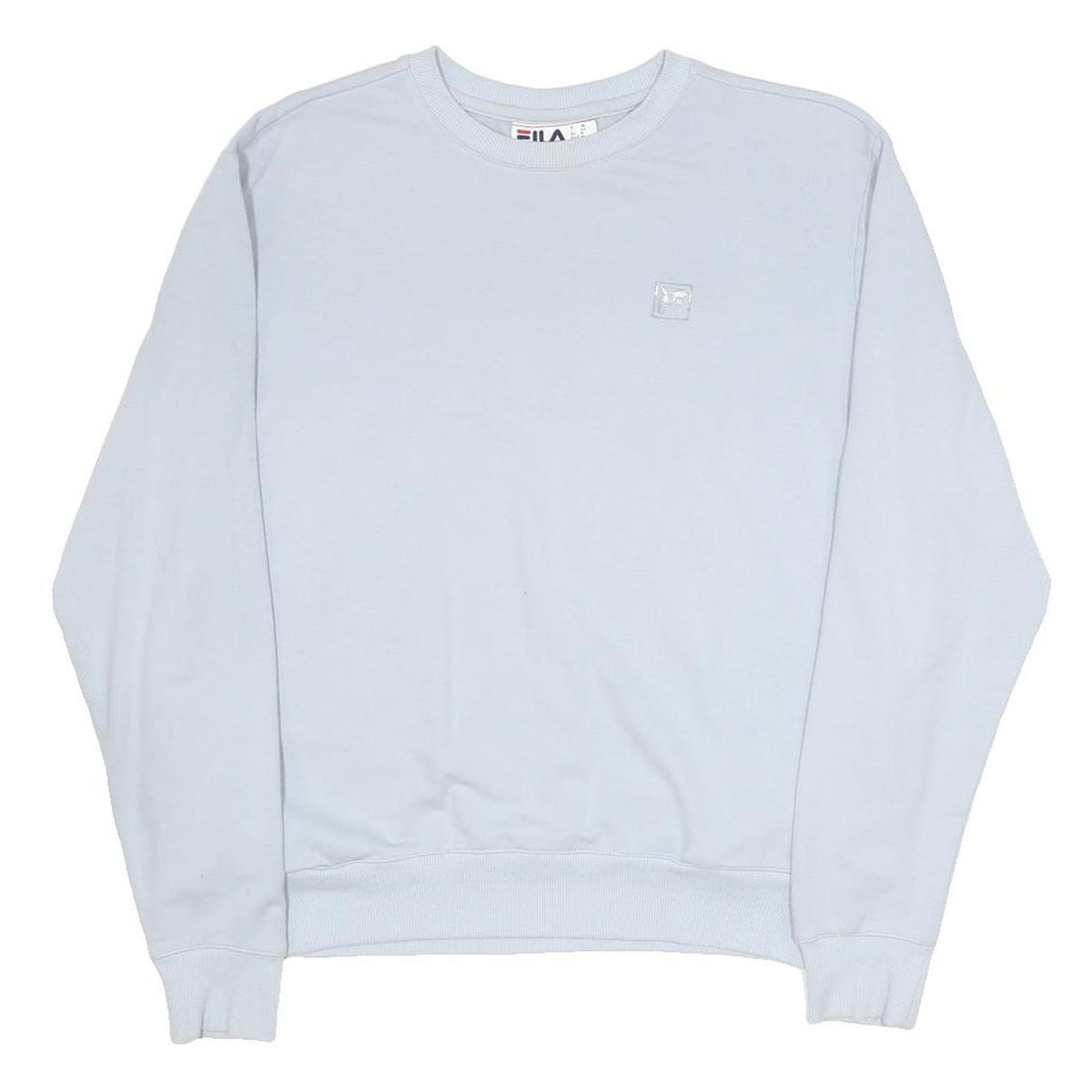 FILA Womens White Crew Neck M Sweatshirt Cotton Blend Casual Pullover