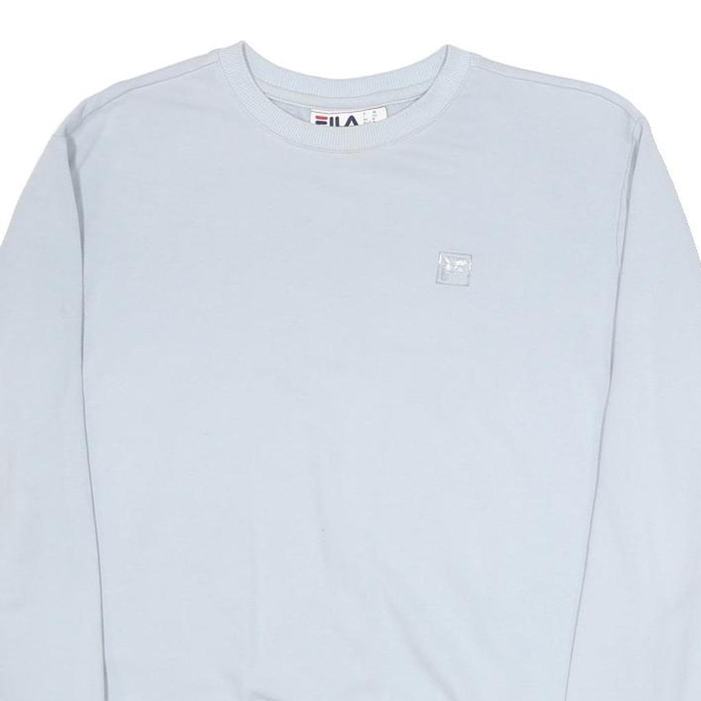 FILA Womens White Crew Neck M Sweatshirt Cotton Blend Casual Pullover