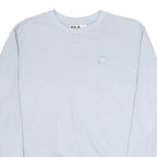 FILA Womens White Crew Neck M Sweatshirt Cotton Blend Casual Pullover
