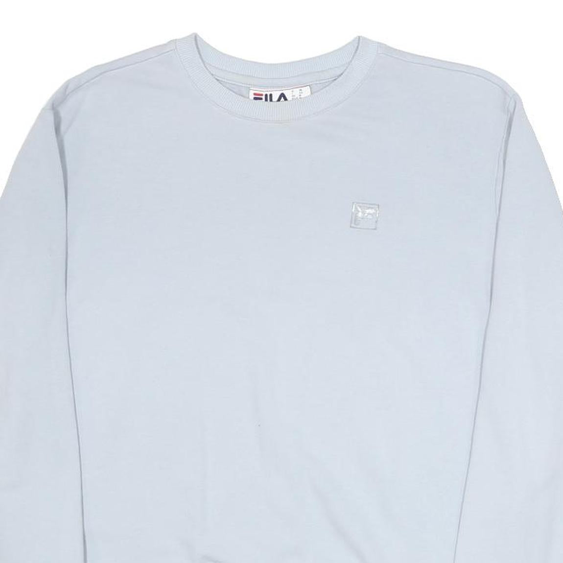 FILA Womens White Crew Neck M Sweatshirt Cotton Blend Casual Pullover