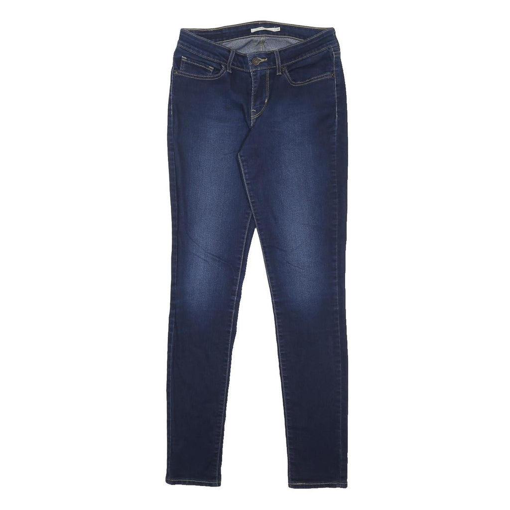 LEVI'S 711 Womens Jeans Blue Slim Skinny Denim Raw W28 L31 Stretch Classic