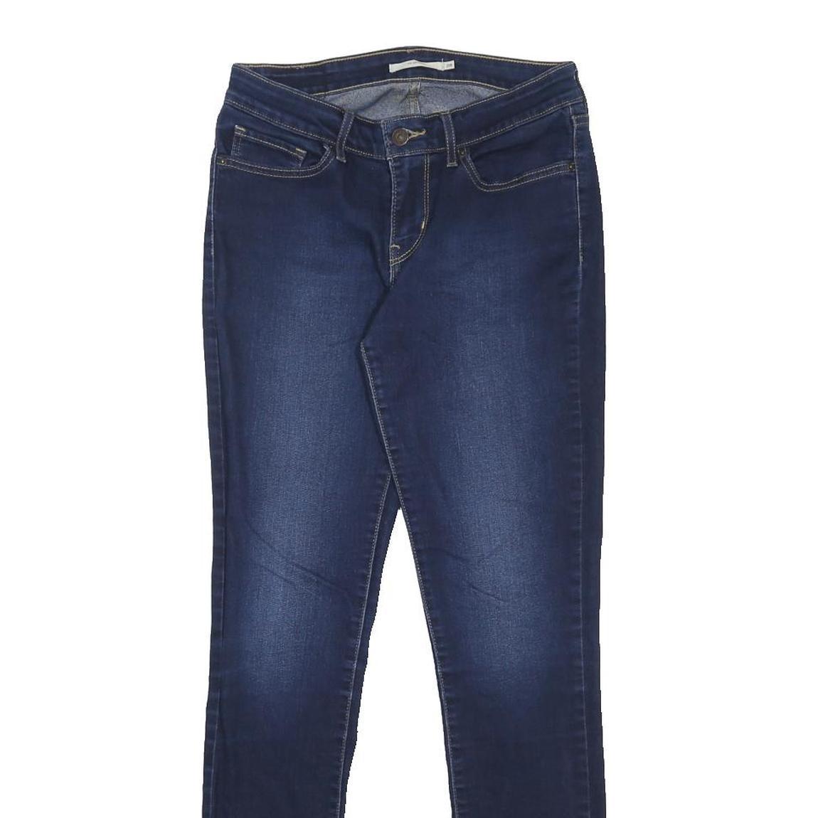 LEVI'S 711 Womens Jeans Blue Slim Skinny Denim Raw W28 L31 Stretch Classic