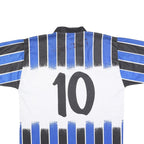 MARKA SPORT Mens Blue & Black & White Signed Graphic T-Shirt L Short Sleeve