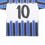 MARKA SPORT Mens Blue & Black & White Signed Graphic T-Shirt L Short Sleeve