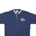 LEE Mens Blue & White All Star Game 2001 Short Sleeve Polo Shirt L Cotton Blend