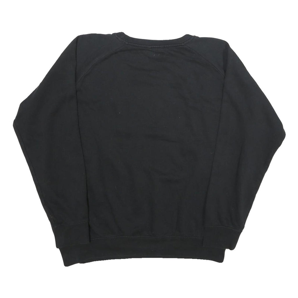 KAPPA Mens Black Cotton Blend Black Sport Crew Neck Sweatshirt XL Logo Print