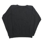 KAPPA Mens Black Cotton Blend Black Sport Crew Neck Sweatshirt XL Logo Print