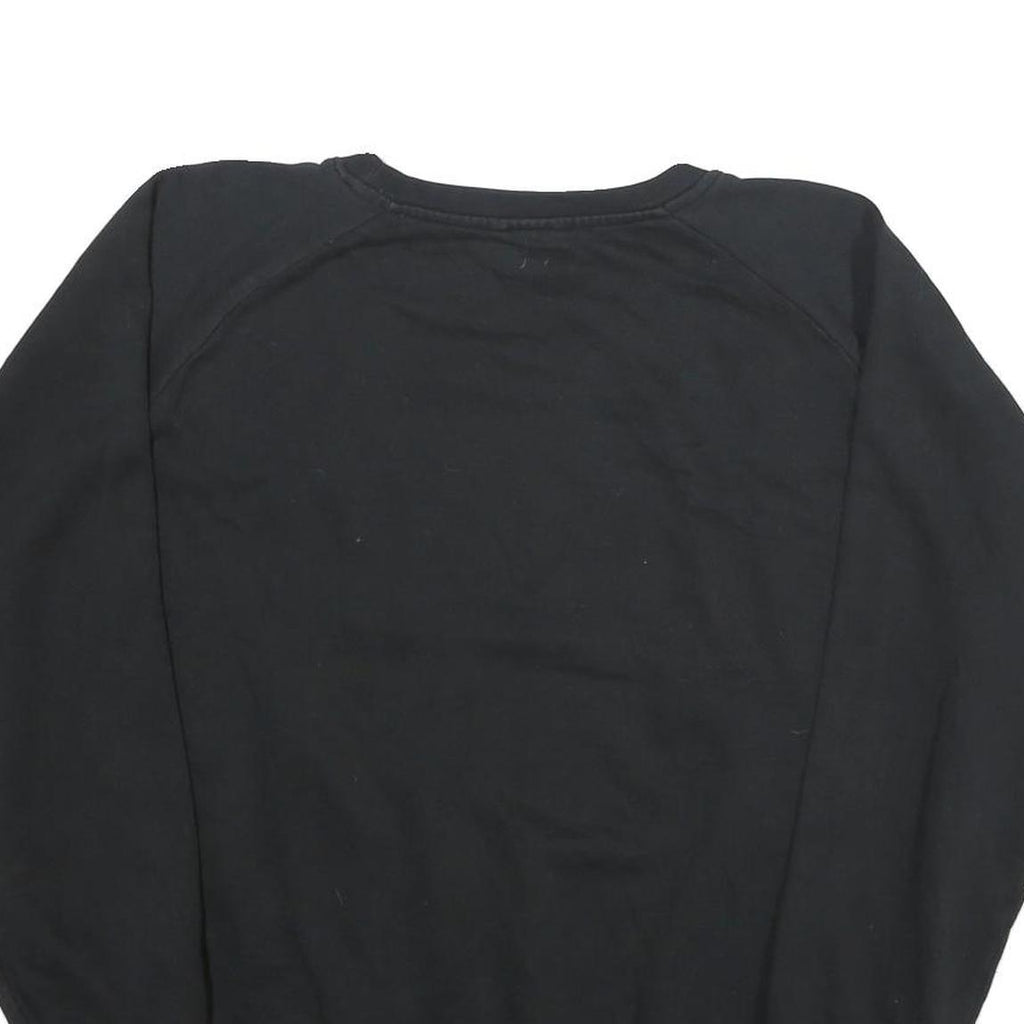 KAPPA Mens Black Cotton Blend Black Sport Crew Neck Sweatshirt XL Logo Print