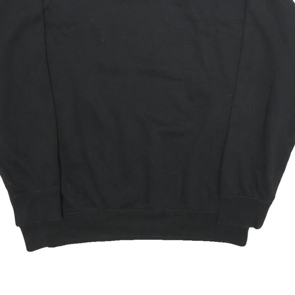 KAPPA Mens Black Cotton Blend Black Sport Crew Neck Sweatshirt XL Logo Print