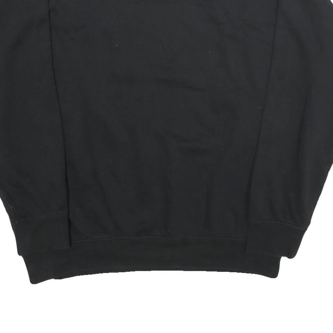 KAPPA Mens Black Cotton Blend Black Sport Crew Neck Sweatshirt XL Logo Print