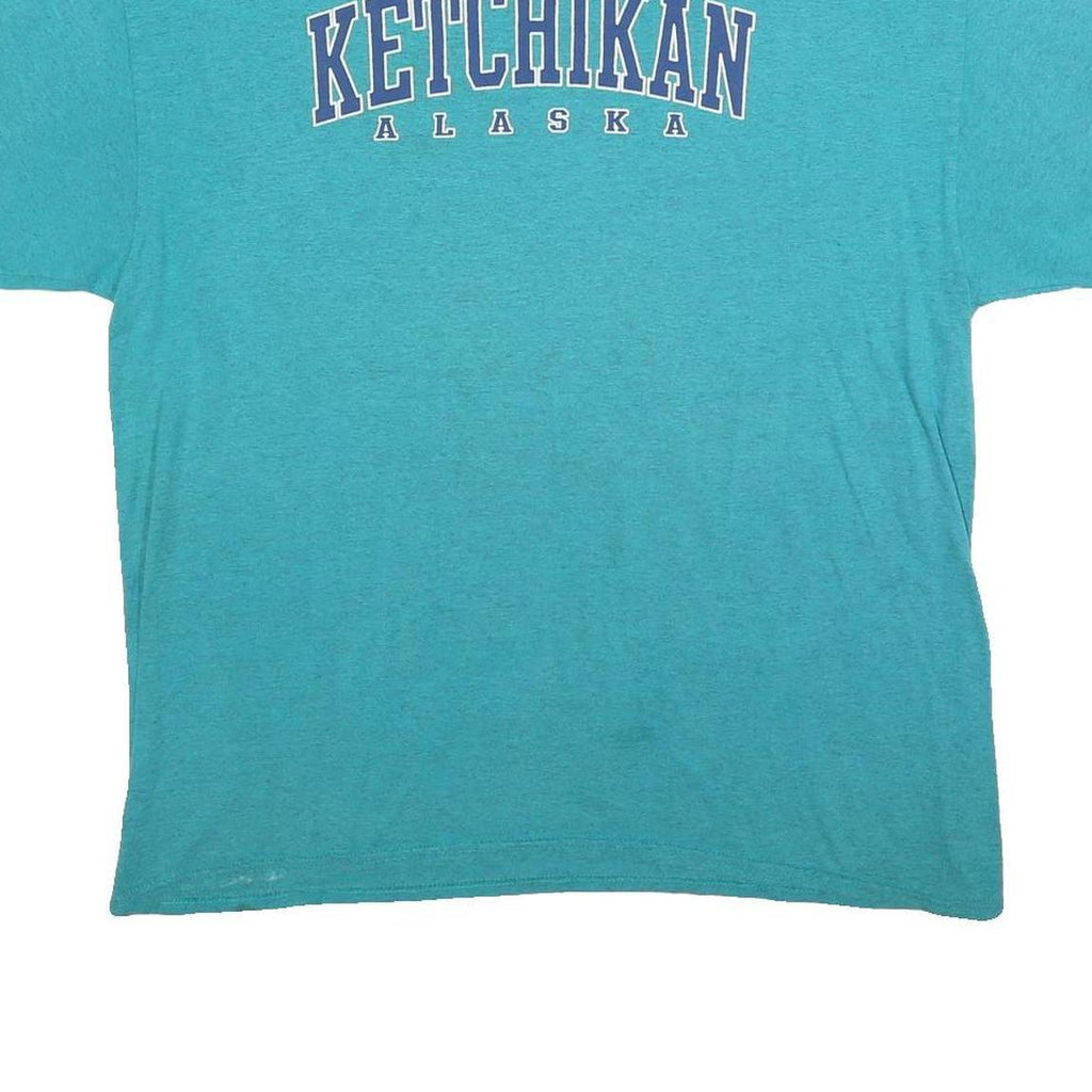GILDAN Mens Blue Ketchikan Alaska Graphic T-Shirt XL Short Sleeve Crew Neck