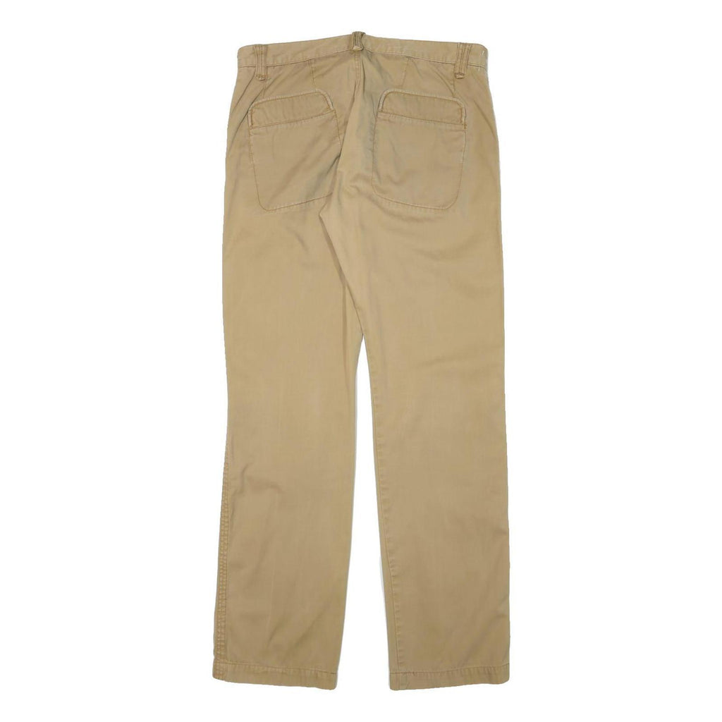 JUST CAVALLI Mens Cotton Blend Beige Regular Trousers W34 L34 Casual Zip Closure