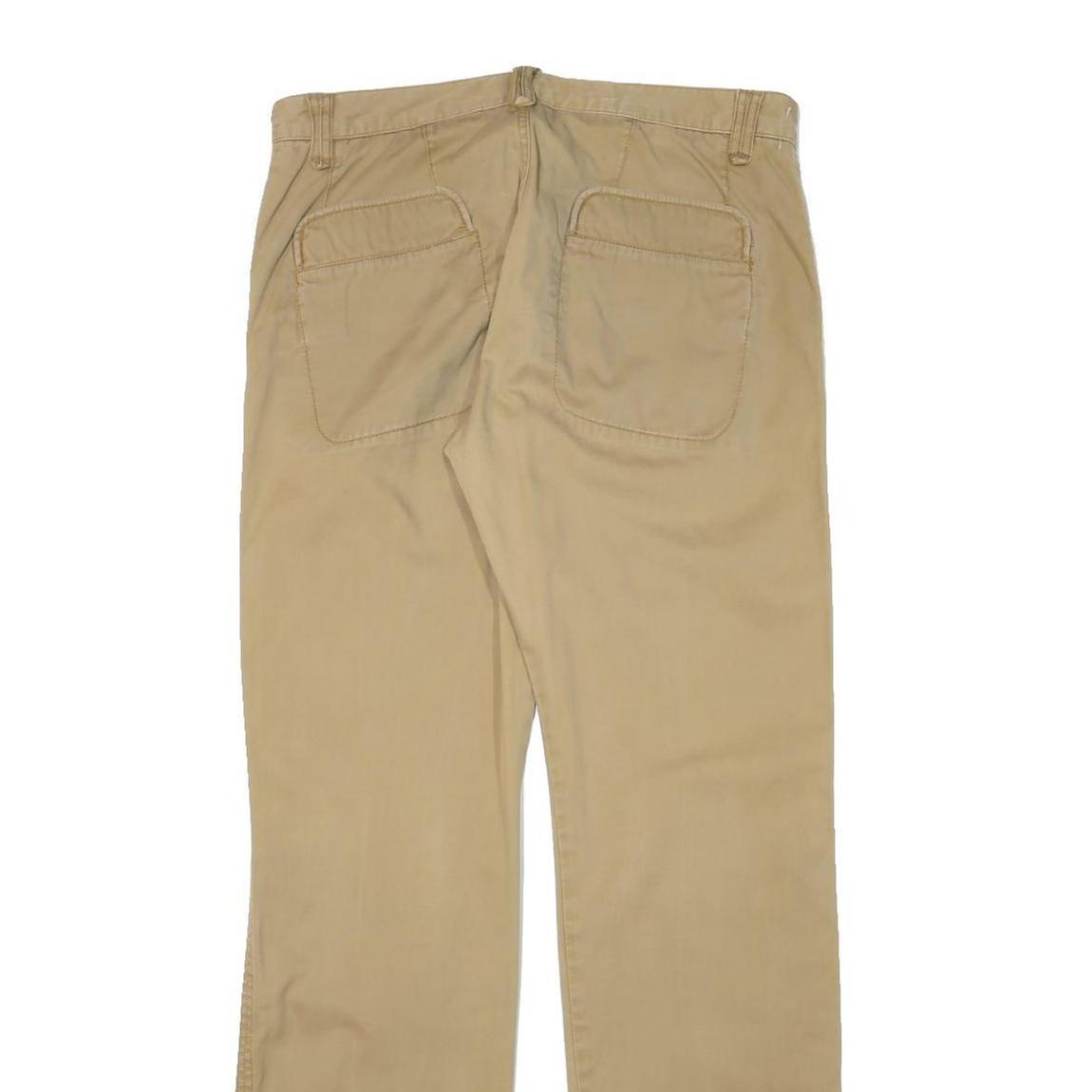 JUST CAVALLI Mens Cotton Blend Beige Regular Trousers W34 L34 Casual Zip Closure