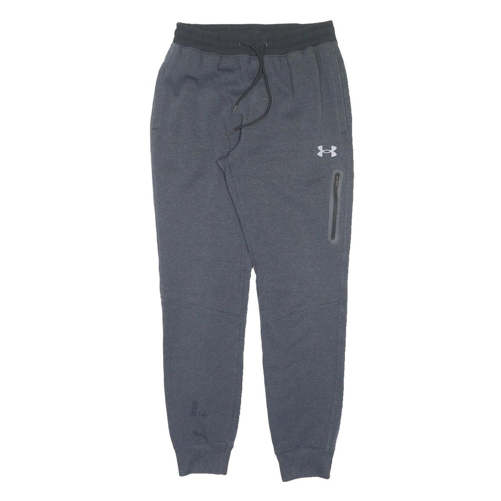 UNDER ARMOUR Mens Joggers Grey Cotton Blend Slim Tapered M W28 L30 Sportswear