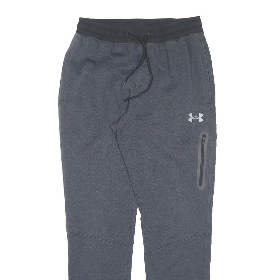 UNDER ARMOUR Mens Joggers Grey Cotton Blend Slim Tapered M W28 L30 Sportswear