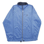 ASICS Mens Blue Jacket M Polyester Plain Zip Casual Sportswear Lightweight