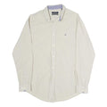 NAUTICA Mens Beige & Blue Check Shirt L Classic Fit Cotton Button-Down Collar