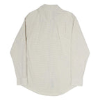 NAUTICA Mens Beige & Blue Check Shirt L Classic Fit Cotton Button-Down Collar