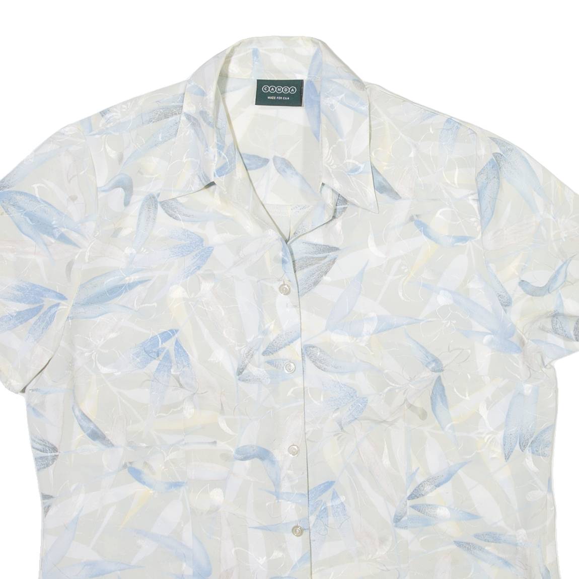 CANDA Womens Shirt Grey Floral M