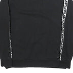 FILA Womens Black Sweatshirt Crew Neck UK 16 Cotton Blend Logo Tape Stripe