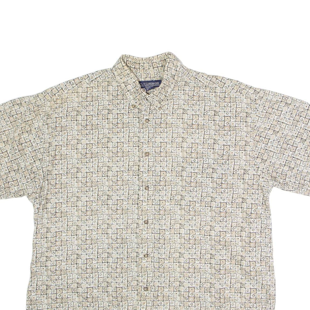 CROSSINGS Mens Shirt Beige 90s XL