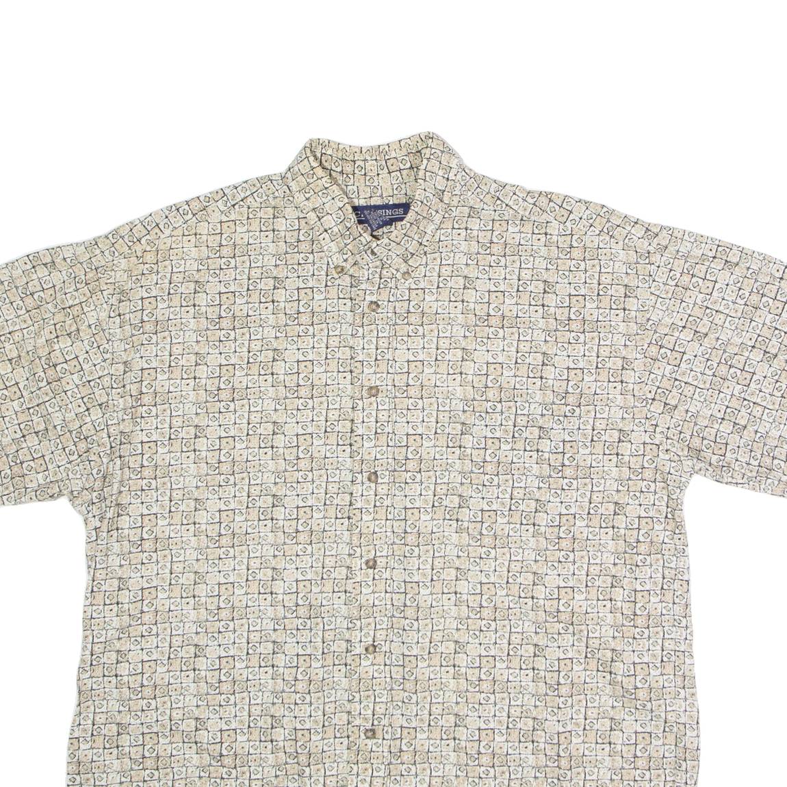 CROSSINGS Mens Shirt Beige 90s XL