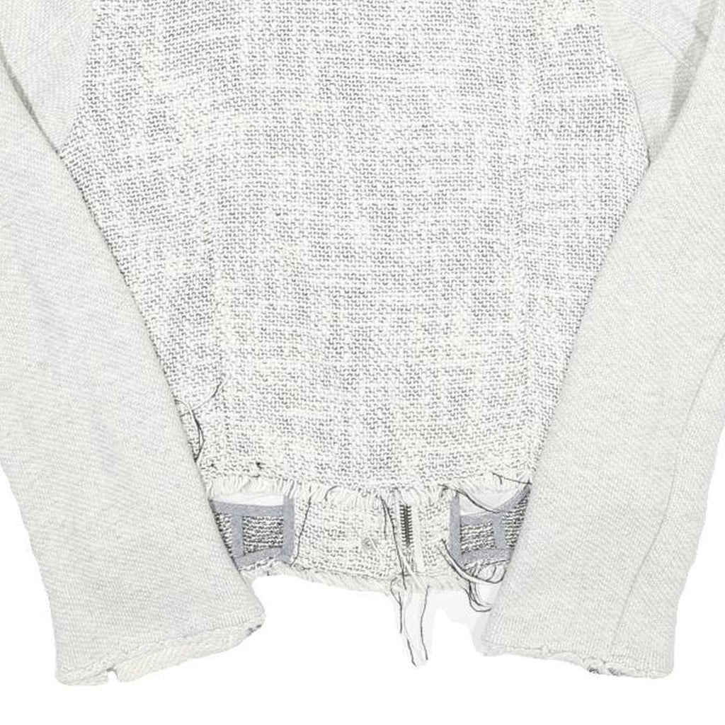 Womens White Textured Button Jacket UK 6 Polyester Blend Knit Classic Outerwear