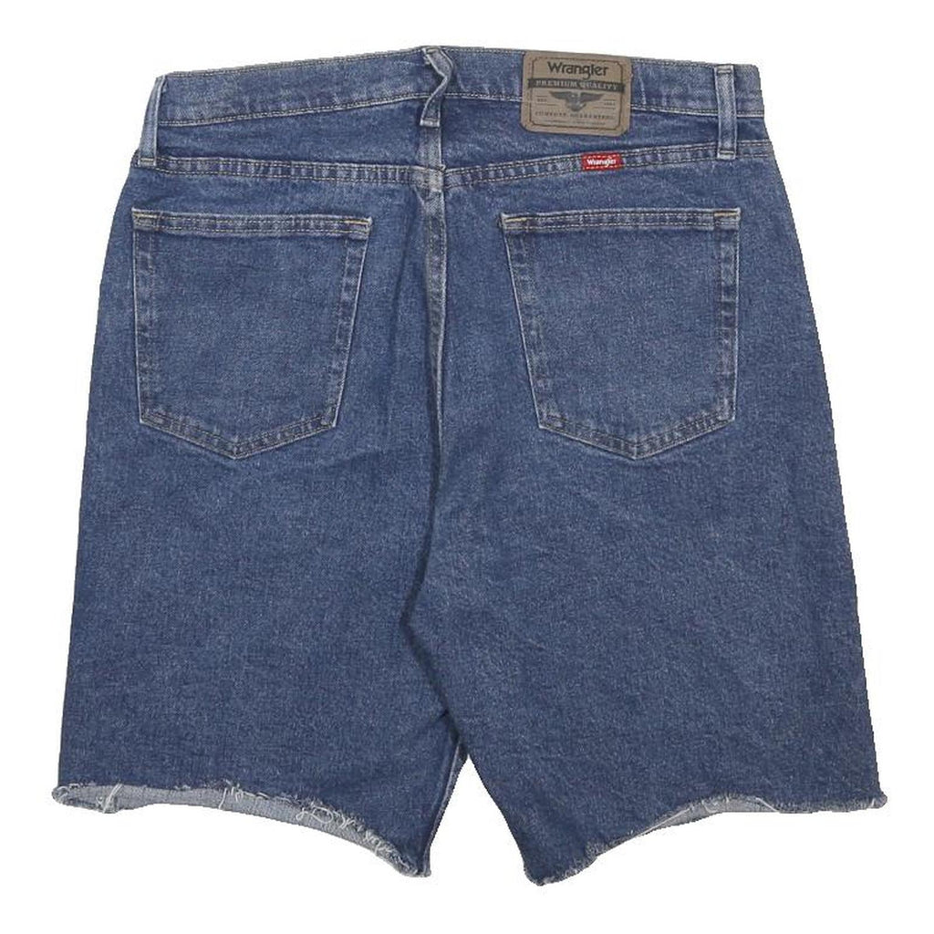 WRANGLER Mens Denim Blue Casual Cut-Off Shorts M W33 Stylish Comfortable