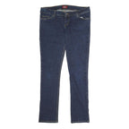 DICKIES Womens Regular Fit Straight Denim Jeans Blue Cotton Blend W34 L32