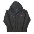 ELLESSE Womens Black Zip Hooded Jacket UK 12 Polyester Blend Casual Outerwear