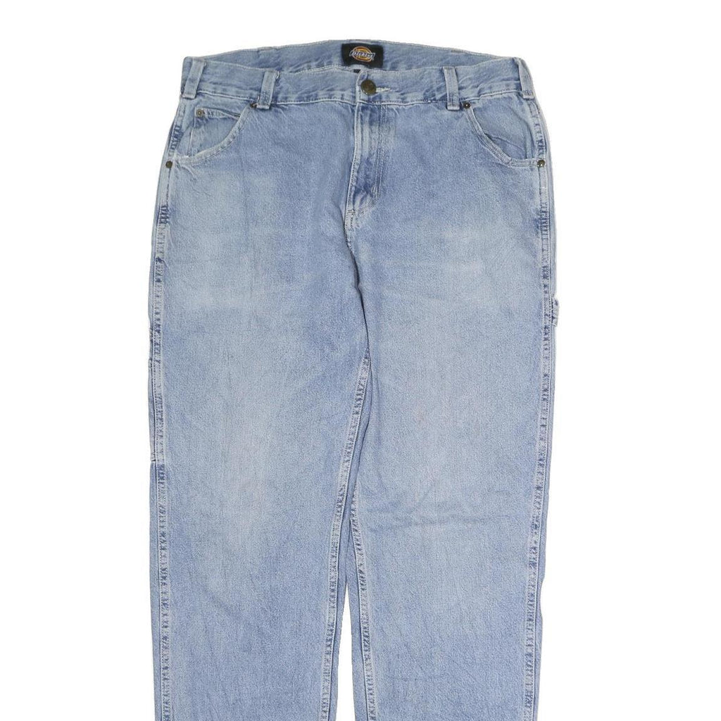 DICKIES Mens Jeans Blue Regular Straight Denim Medium W36 L33 Workwear