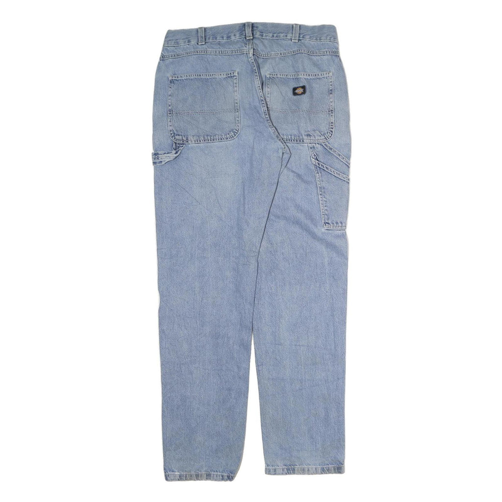DICKIES Mens Jeans Blue Regular Straight Denim Medium W36 L33 Workwear