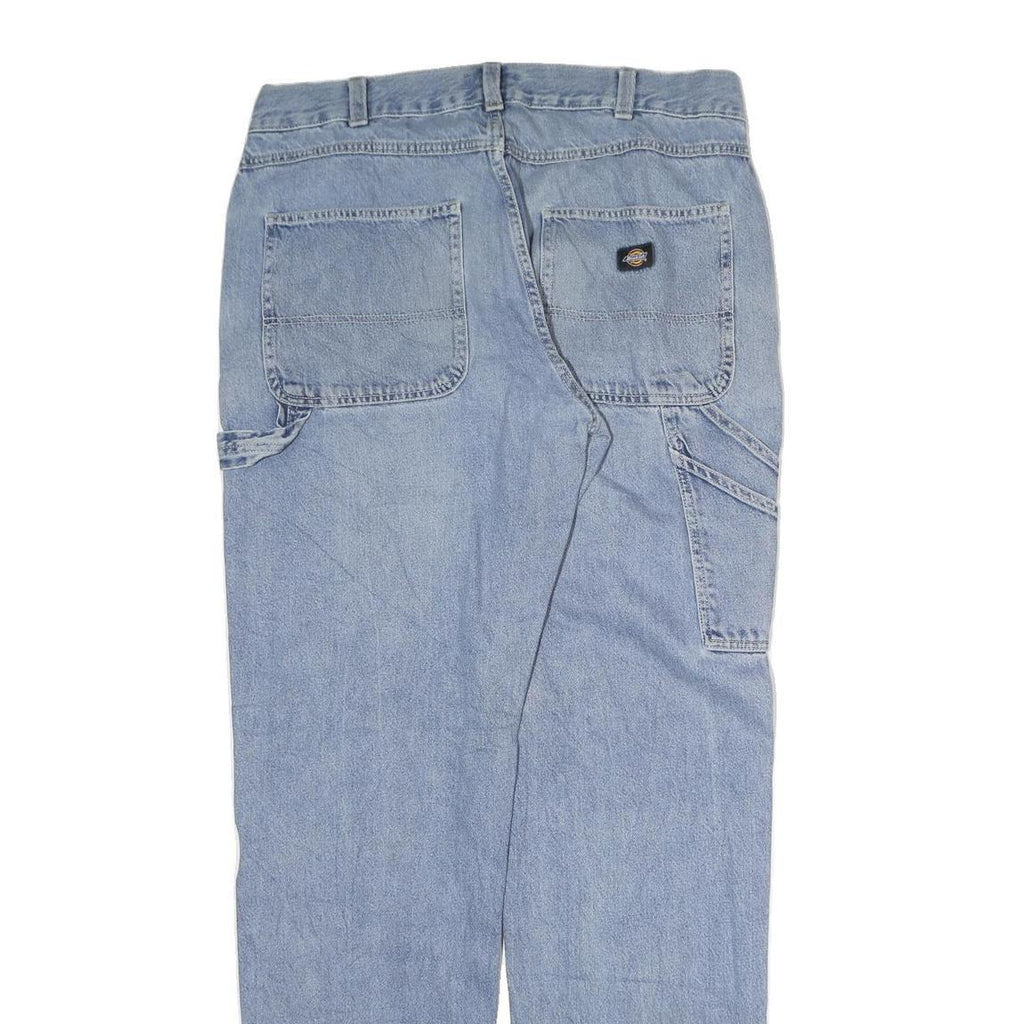 DICKIES Mens Jeans Blue Regular Straight Denim Medium W36 L33 Workwear