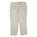 CARHARTT Mens Cotton Blend Cream Regular Fit Straight Leg Trousers W40 L30