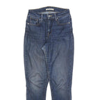LEVI'S 721 Womens Jeans Blue Slim Skinny Denim Medium Wash W26 L28 Stretch Zip