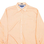 TOMMY HILFIGER Mens Plain Shirt Orange Long Sleeve M