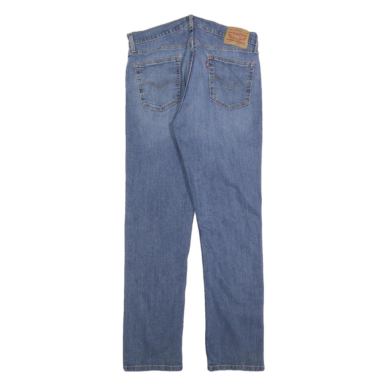 LEVI'S 559 Straight Mens Jeans Blue Relaxed Straight Denim Medium W34 L34