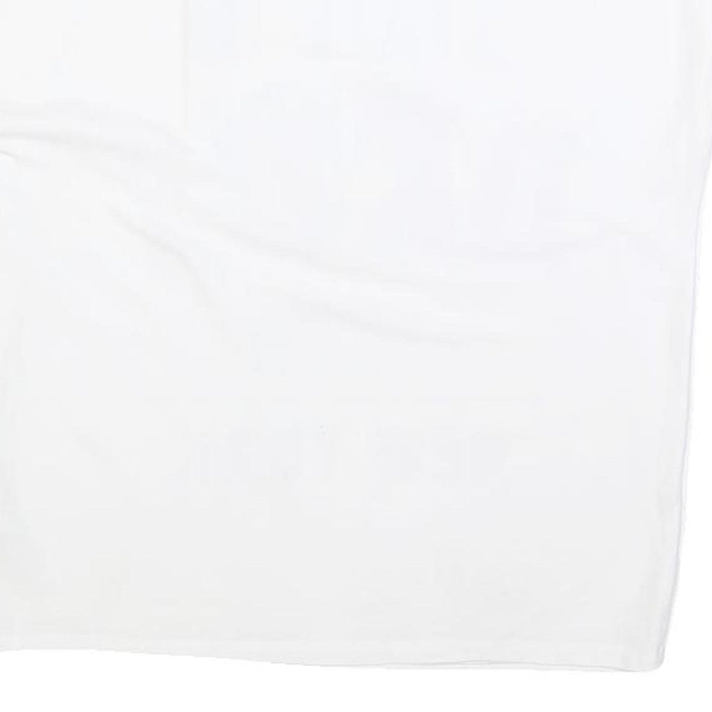 DKNY Womens White Graphic T-Shirt M Short Sleeve Crew Neck Cotton Blend