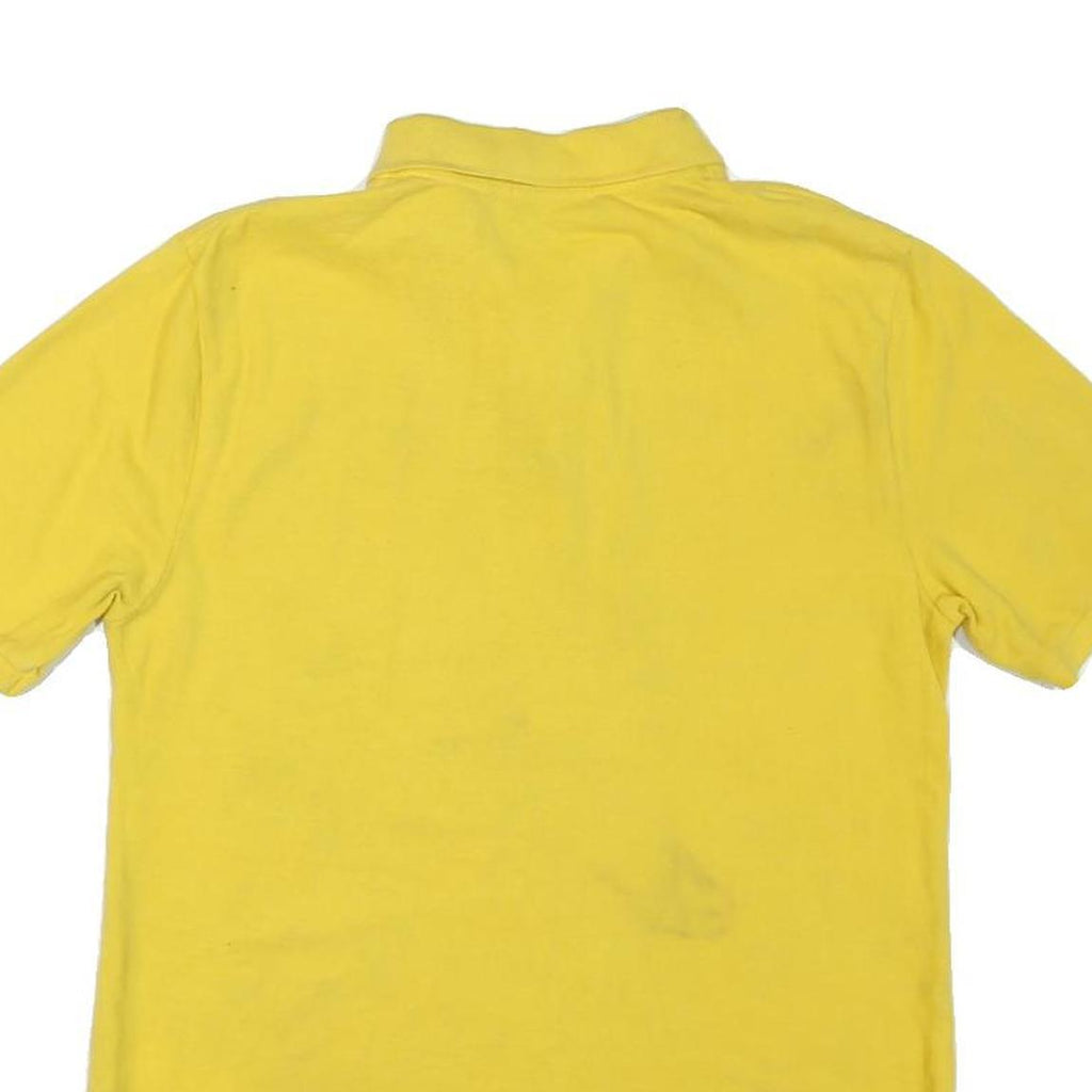POLO RALPH LAUREN Mens Yellow Polo Shirt Short Sleeve Embroidered Logo M Cotton